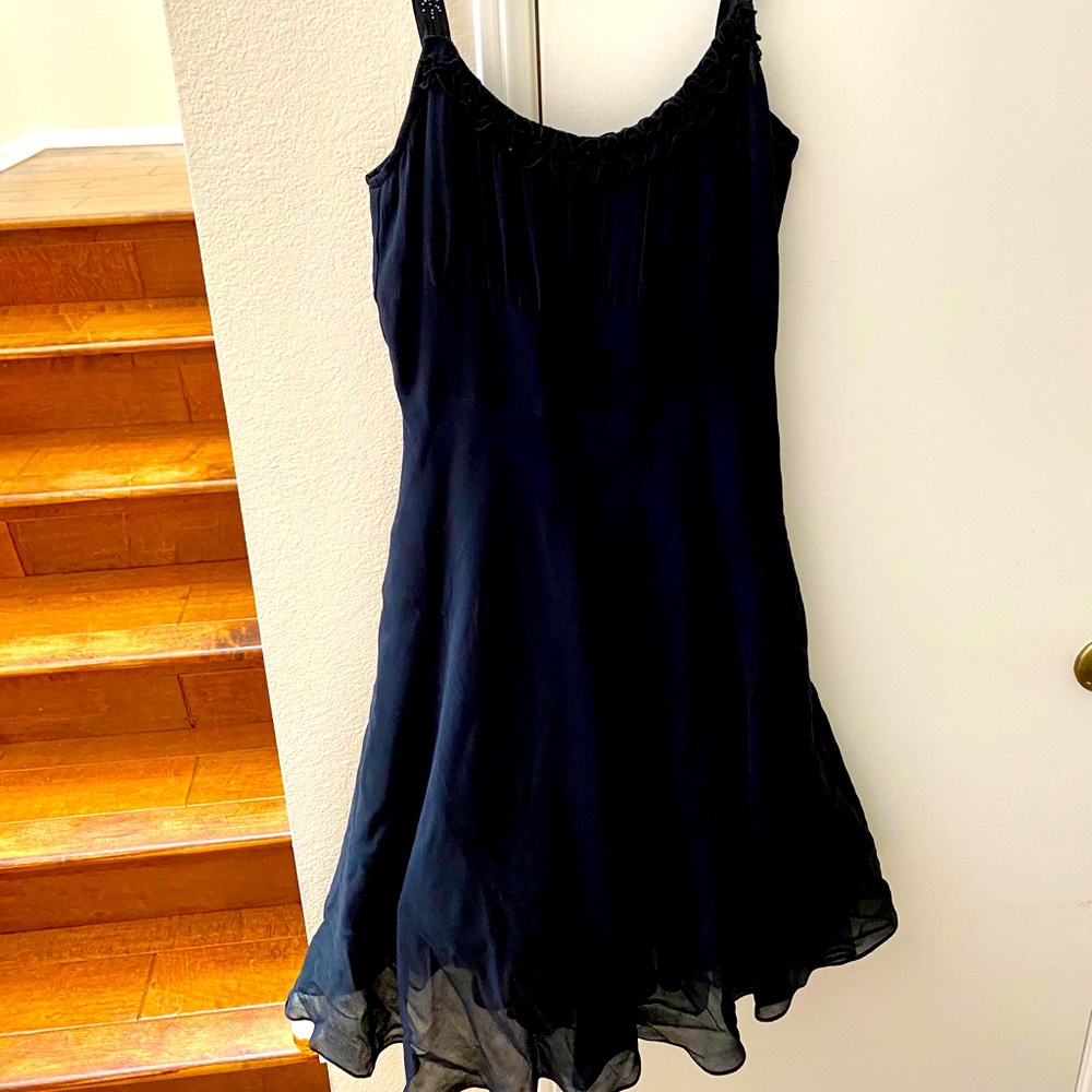Odille (Anthropologie) black silk dress